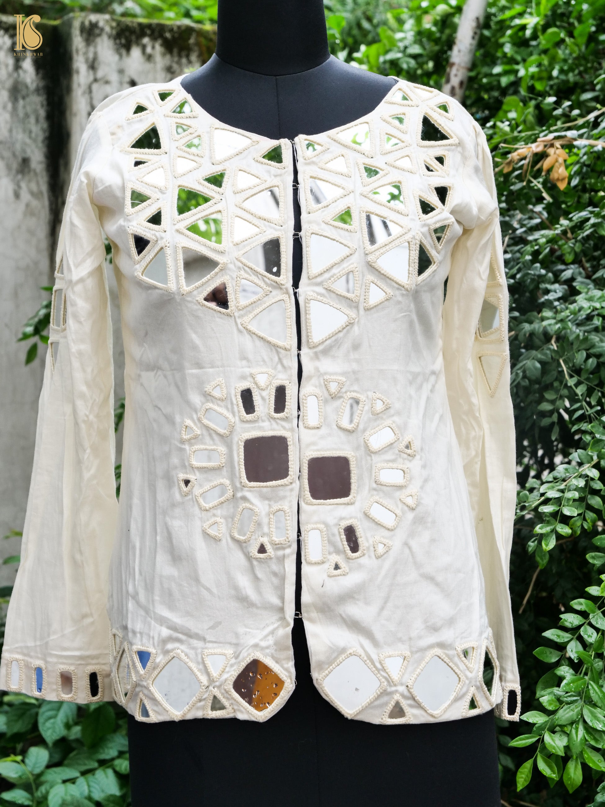Pure Cotton jacket White - size 40 (Large) - Bindi Studio