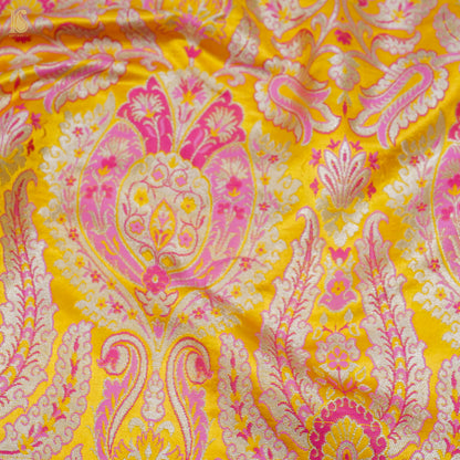 Yellow Kinkhab / Kimkhab Brocade Banarasi Fabric – Khinkhwab