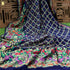 Midnight Blue Banarasi Pure Georgette Bandhani Saree - Khinkhwab