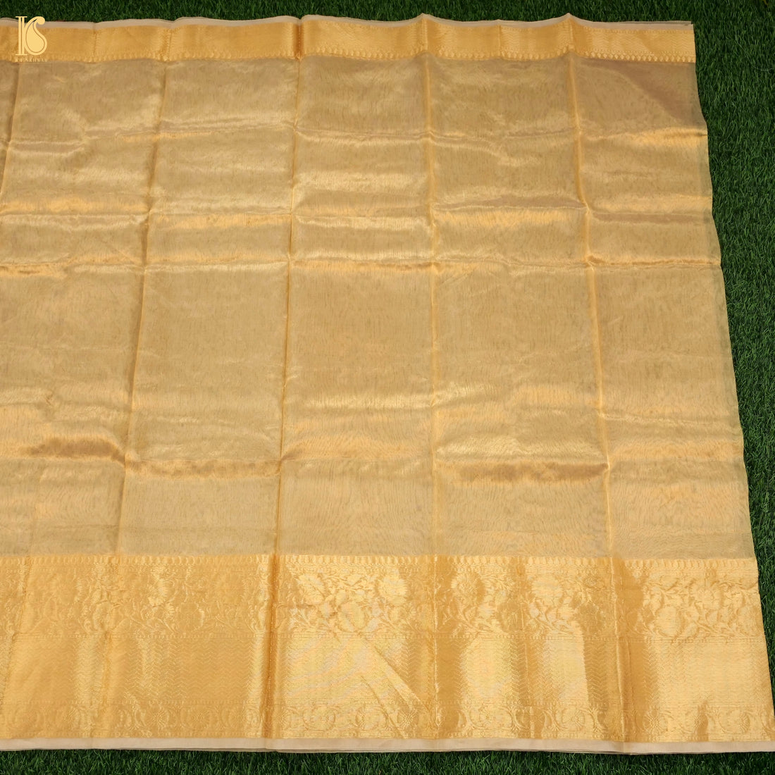 Pure Plain Tissue Silk Handwoven Banarasi Saree - Khinkhwab