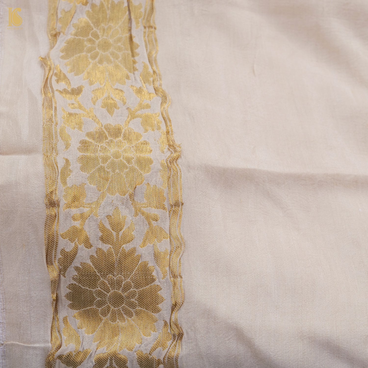 Pure Plain Tissue Silk Handwoven Banarasi Saree - Khinkhwab