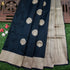 Black Pure Katan Silk Handwoven Banarasi Kadwa Saree - Khinkhwab