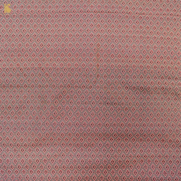 Brown Pure Banarasi Silk Handwoven Tanchui Kurta Fabric - Khinkhwab