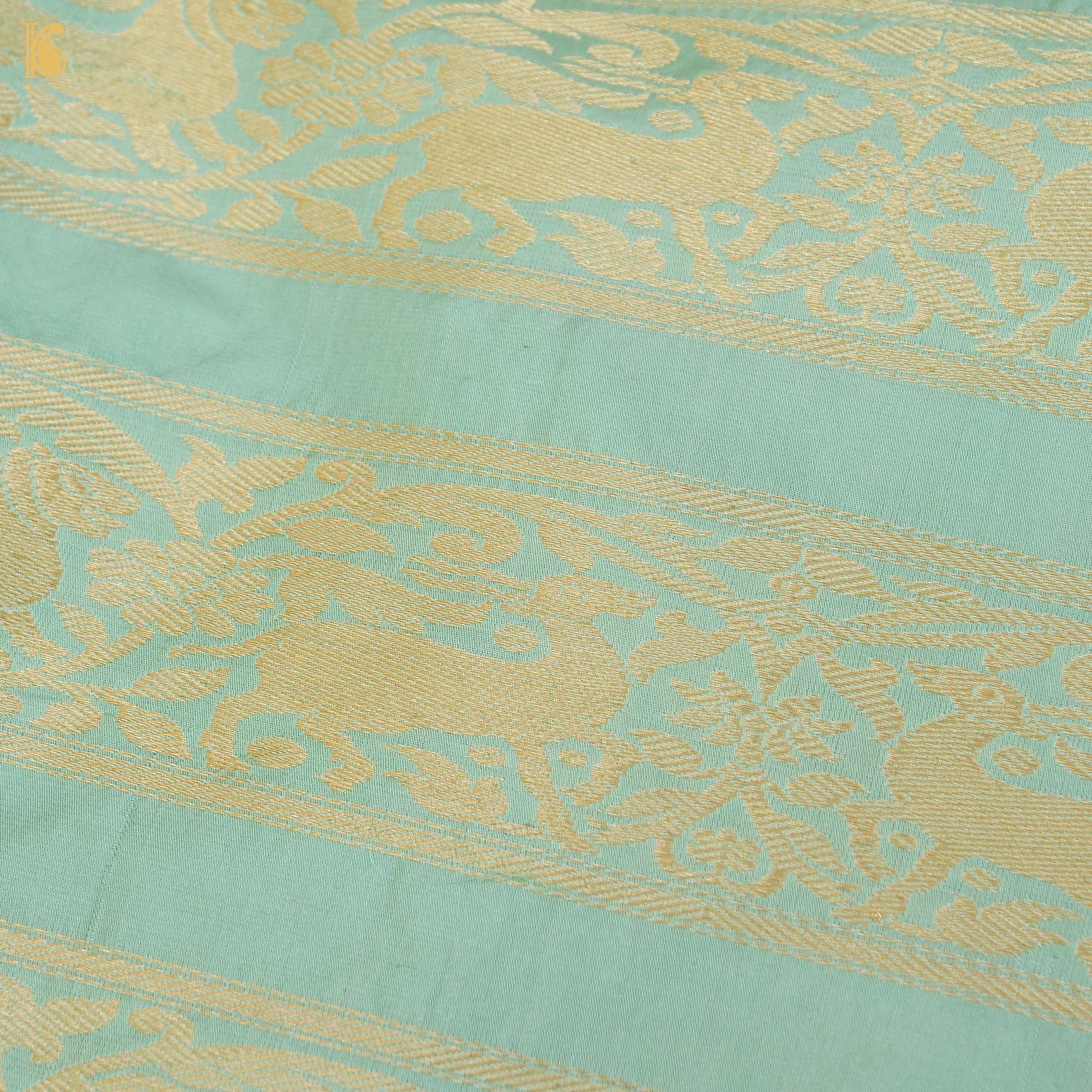 Pure Katan Silk Handloom Banarasi Kalidar Shikargah Lehenga - Khinkhwab