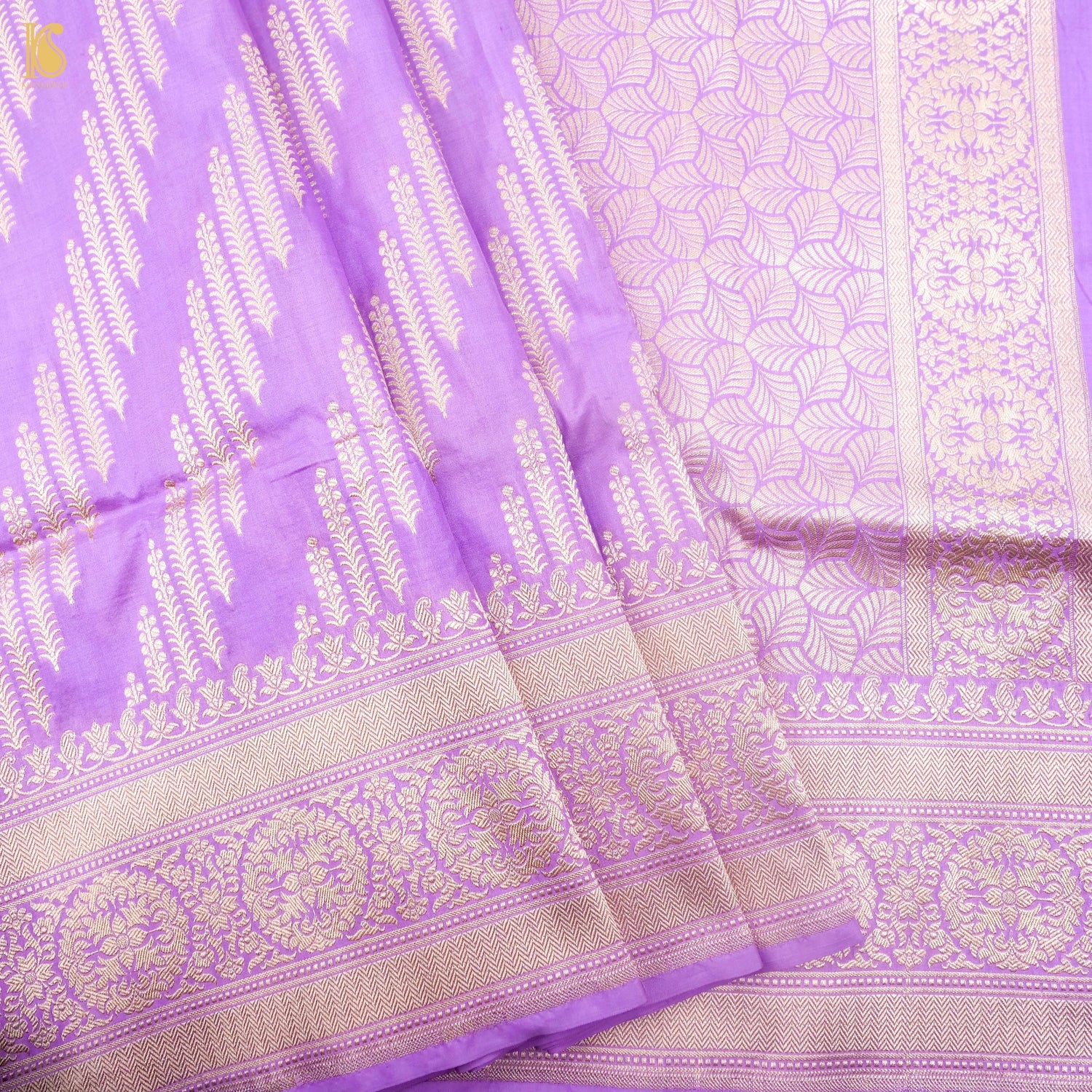 Orchid Purple Handloom Banarasi Pure Katan Silk Saree - Khinkhwab