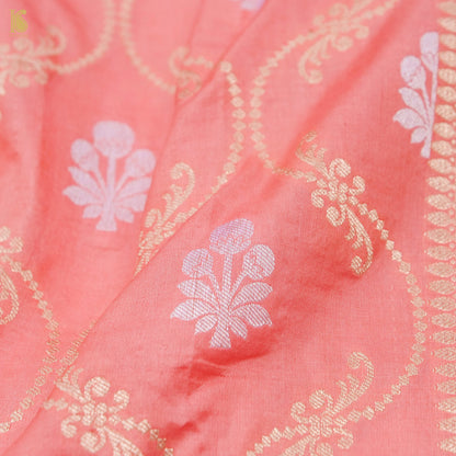 Wewak Pink Handloom Banarasi Pure Katan Silk Jaal Saree - Khinkhwab