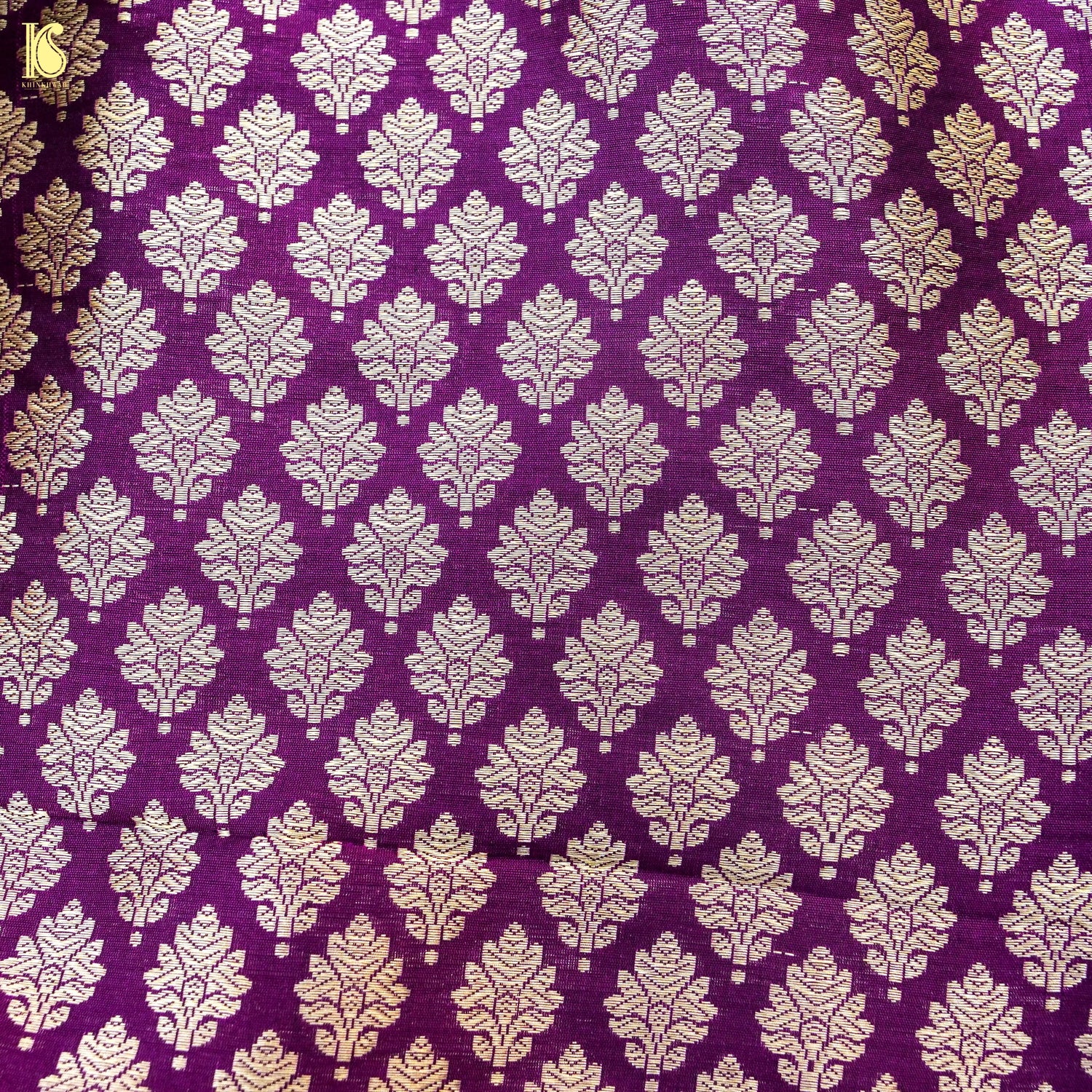 Palatinate Purple Pure Katan Silk Handloom Banarasi Kalidar Lehenga - Khinkhwab