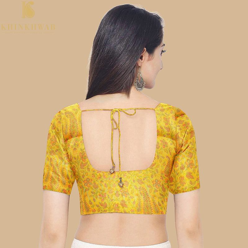 Bright Sun Pure Banarasi Silk Handwoven Tanchui Kurta Fabric - Khinkhwab