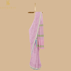 Kobi Pink Handwoven Pure Cotton Silk Maheshwari Saree - Khinkhwab