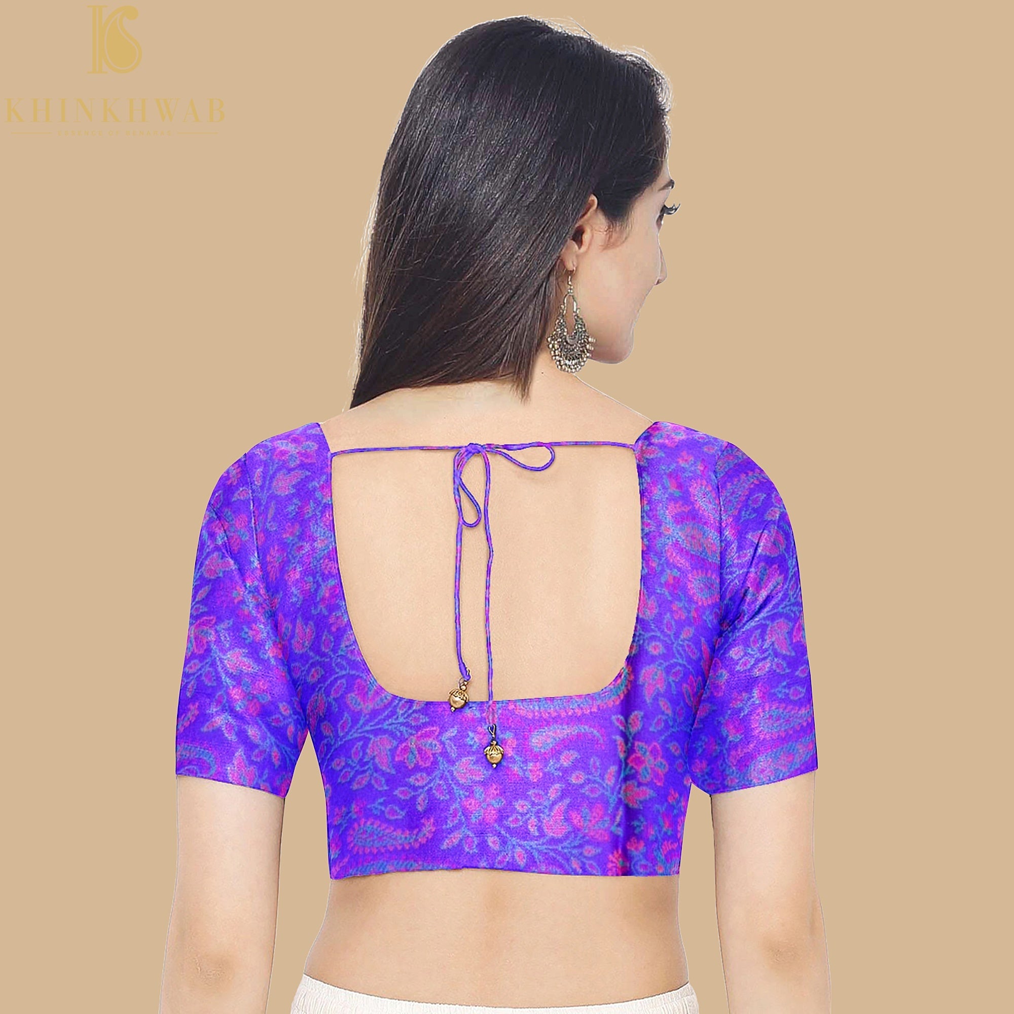 Purple Pure Banarasi Silk Handwoven Tanchui Kurta Fabric - Khinkhwab