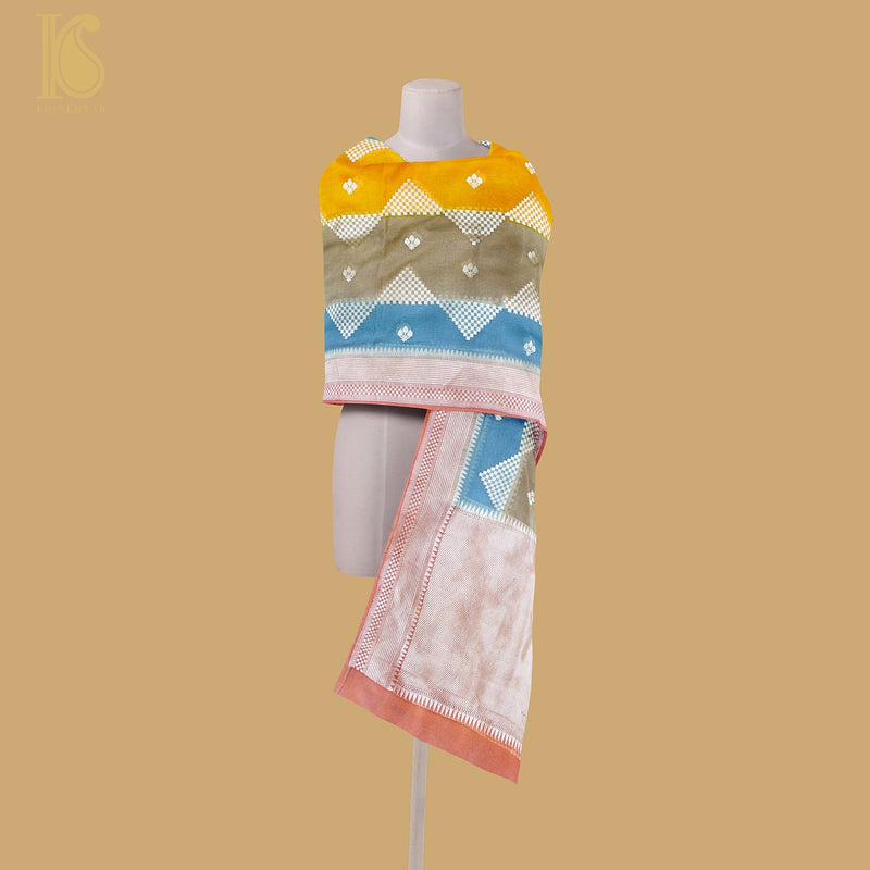Orange Pure Georgette Banarasi Dupatta - Khinkhwab