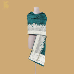 Green Pure Silk Handloom Banaras Ghaat Dupatta - Khinkhwab
