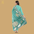 Green Pure Tussar Silk Cow & Lady Print Dupatta - Khinkhwab