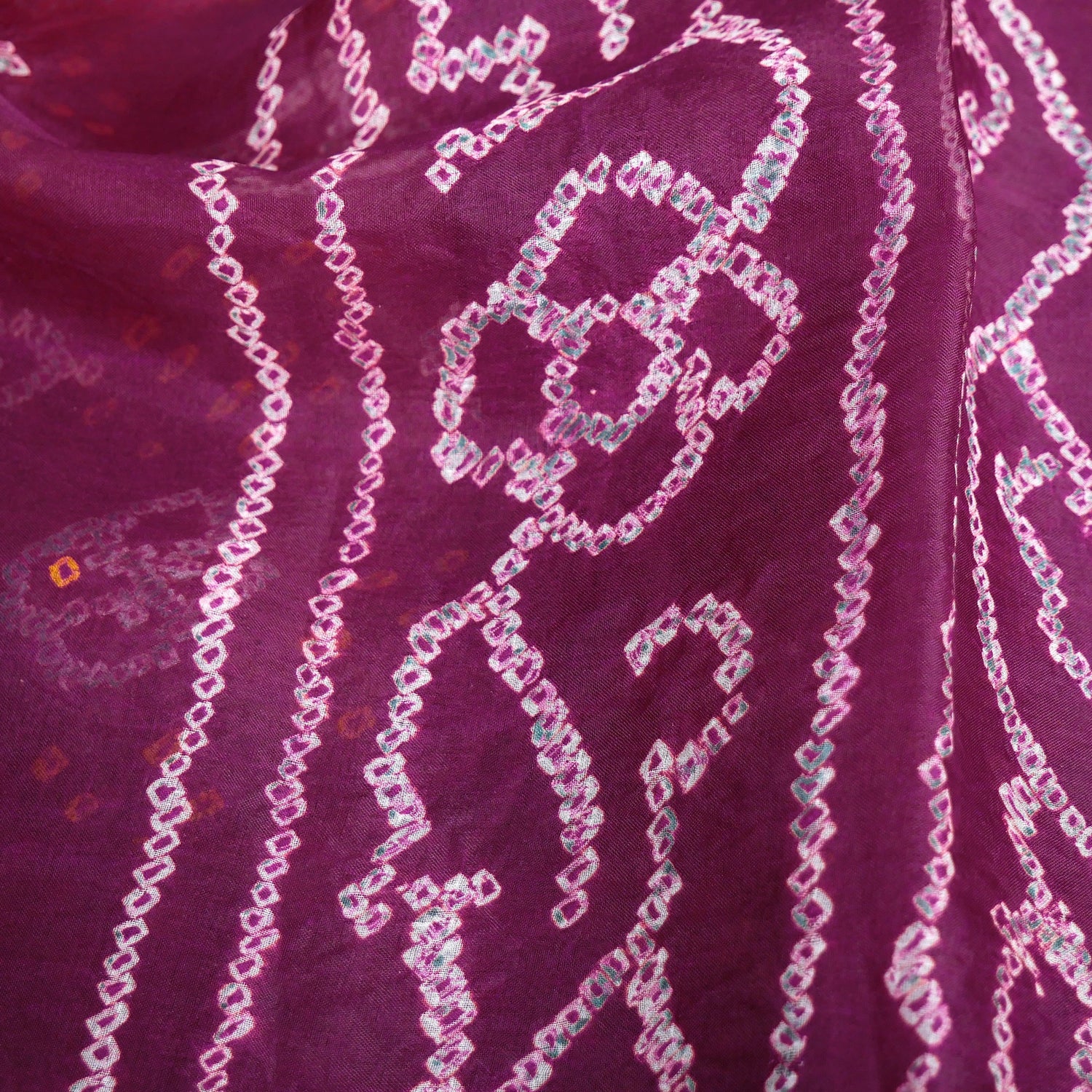 Handwoven Pure Organza Silk Bandhani Saree - Khinkhwab