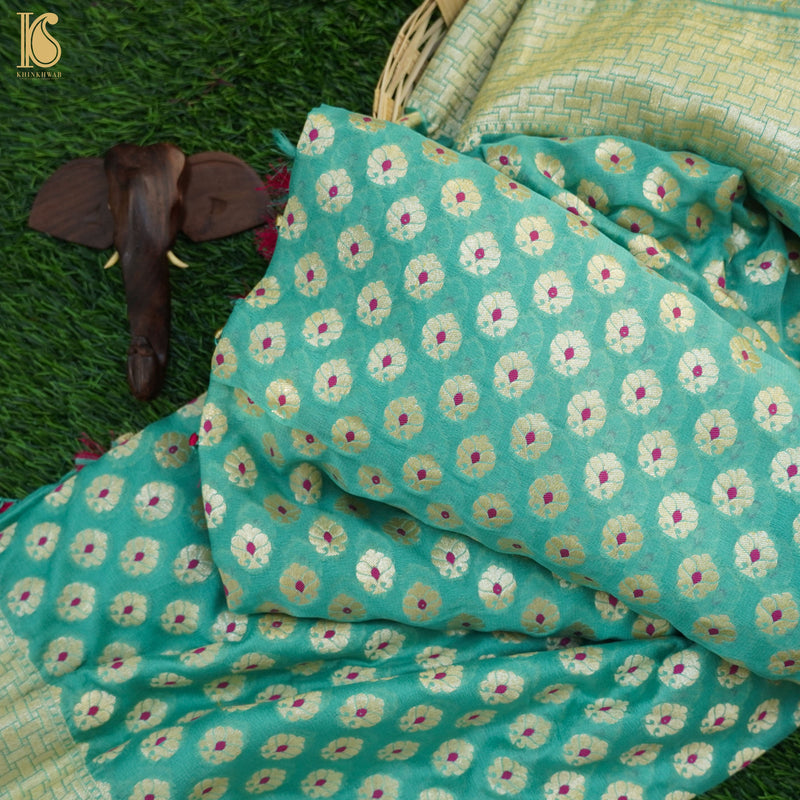 Pure Georgette Handloom Banarasi Saree - Khinkhwab